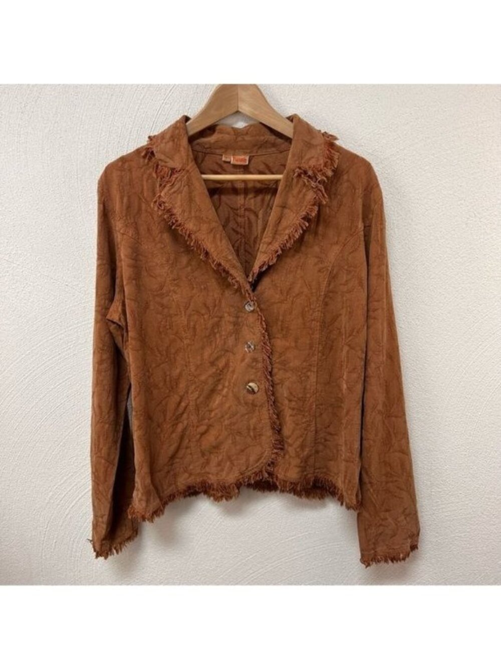 Vintage Tianello Penelope Fitted Light Brown (Terracotta) Deconstructed Jacket S